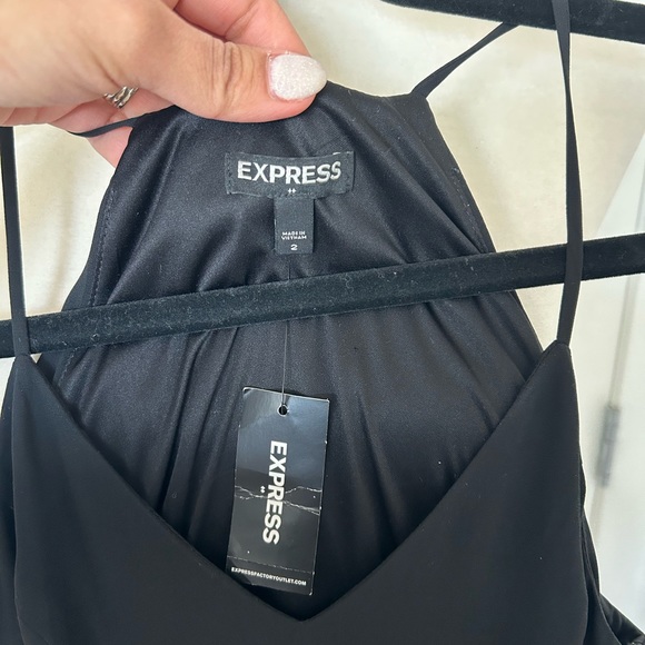 NWT Express halter neck black dress - Picture 6 of 12